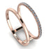 Thin Double Diamond Band Ring - Morgan No. 2