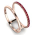 Thin Double Ruby Band Ring - Morgan No. 11 image 1
