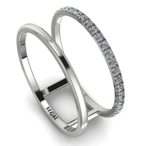 Thin Double Diamond Band Ring - Morgan No. 3 image 1