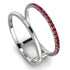 Thin Double Ruby Band Ring - Morgan No. 12