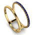 Thin Double Sapphire Band Ring - Morgan No. 13 image 1