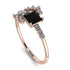 Princess Cut Mix Black Diamond Ring - Mya No. 8