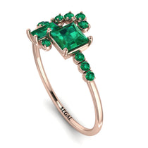 Princess Cut Mix Emerald Ring - Mya No. 20 image 1