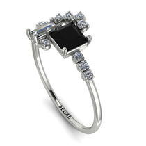 Princess Cut Mix Black Diamond Ring - Mya No. 9 image 1