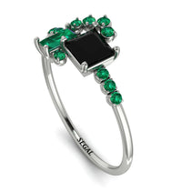 Princess Cut Mix Black Diamond Ring - Mya No. 24 image 1