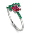 Princess Cut Mix Ruby Ring - Mya No. 27