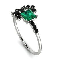 Princess Cut Mix Emerald Ring - Mya No. 36 image 1