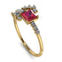 Princess Cut Mix Ruby Ring - Mya No. 10