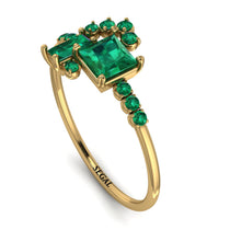 Princess Cut Mix Emerald Ring - Mya No. 19 image 1