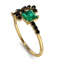 Princess Cut Mix Emerald Ring - Mya No. 34 image 1