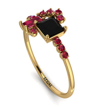 Princess Cut Mix Black Diamond Ring - Mya No. 52 image 1
