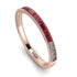 Emerald Cut Ruby Milgrain Eternity Ring - Teagan No. 11 image 1