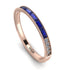 Emerald Cut Sapphire Milgrain Eternity Ring - Teagan No. 14 image 1