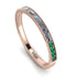 Emerald Cut Diamond Milgrain Eternity Ring - Teagan No. 17