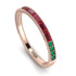 Emerald Cut Ruby Milgrain Eternity Ring - Teagan No. 26 image 1