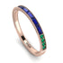 Emerald Cut Sapphire Milgrain Eternity Ring - Teagan No. 29