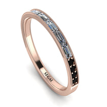 Emerald Cut Diamond Milgrain Eternity Ring - Teagan No. 32 image 1