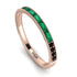Emerald Cut Emerald Milgrain Eternity Ring - Teagan No. 35