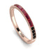 Emerald Cut Ruby Milgrain Eternity Ring - Teagan No. 41 image 1