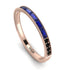 Emerald Cut Sapphire Milgrain Eternity Ring - Teagan No. 44 image 1