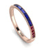 Emerald Cut Sapphire Milgrain Eternity Ring - Teagan No. 59 image 1