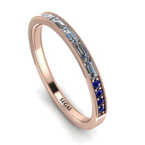 Emerald Cut Diamond Milgrain Eternity Ring - Teagan No. 62 image 1