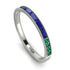 Emerald Cut Sapphire Milgrain Eternity Ring - Teagan No. 30 image 1