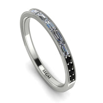 Emerald Cut Diamond Milgrain Eternity Ring - Teagan No. 33 image 1