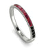 Emerald Cut Ruby Milgrain Eternity Ring - Teagan No. 42