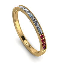 Emerald Cut Diamond Milgrain Eternity Ring - Teagan No. 46 image 1