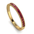 Emerald Cut Ruby Milgrain Eternity Ring - Teagan No. 55