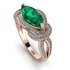 Milgrain Marquise Emerald Engagement Ring - Marley No. 5