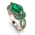 Milgrain Marquise Emerald Engagement Ring - Marley No. 20