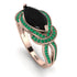 Milgrain Marquise Black Diamond Engagement Ring - Marley No. 23