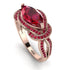 Milgrain Marquise Ruby Engagement Ring - Marley No. 56