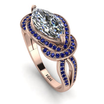 Milgrain Marquise Diamond Engagement Ring - Marley No. 62 image 1