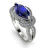 Milgrain Marquise Sapphire Engagement Ring - Marley No. 15 image 1