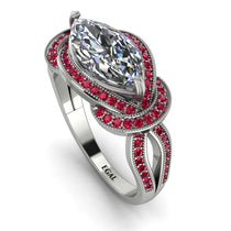 Milgrain Marquise Diamond Engagement Ring - Marley No. 48 image 1