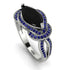 Milgrain Marquise Black Diamond Engagement Ring - Marley No. 69