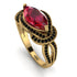 Milgrain Marquise Ruby Engagement Ring - Marley No. 40