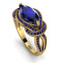 Milgrain Marquise Sapphire Engagement Ring - Marley No. 73