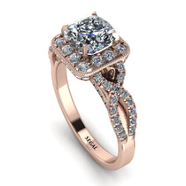Cushion Cut Diamond Milgrain Engagement Ring - Adelyn No. 2 image 1
