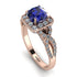 Cushion Cut Sapphire Milgrain Engagement Ring - Adelyn No. 14