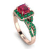 Cushion Cut Ruby Milgrain Engagement Ring - Adelyn No. 26 image 1