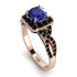 Cushion Cut Sapphire Milgrain Engagement Ring - Adelyn No. 44