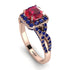 Cushion Cut Ruby Milgrain Engagement Ring - Adelyn No. 71