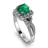 Cushion Cut Emerald Milgrain Engagement Ring - Adelyn No. 6 image 1
