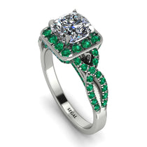 Cushion Cut Diamond Milgrain Engagement Ring - Adelyn No. 18 image 1