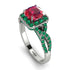 Cushion Cut Ruby Milgrain Engagement Ring - Adelyn No. 27 image 1