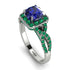 Cushion Cut Sapphire Milgrain Engagement Ring - Adelyn No. 30